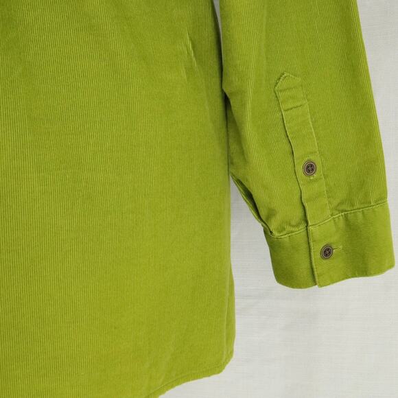 J Jill Top Womens Medium Green Corduroy Tunic Long Sleeve Boho Chic Hipster - Picture 11 of 16
